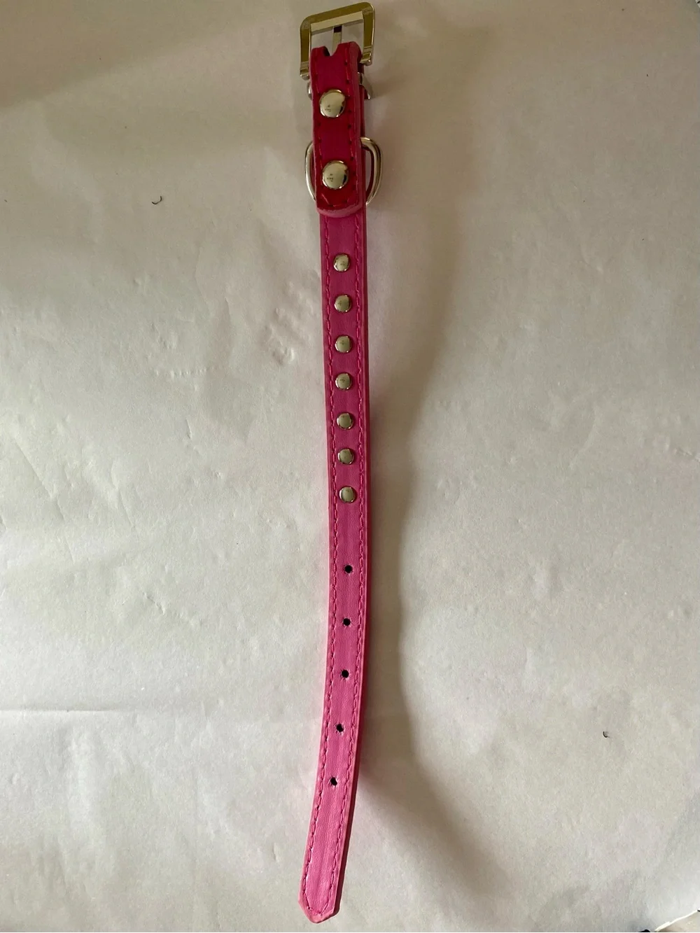 10” Rhinestone Dog  Collar in Deep Pink - XXS